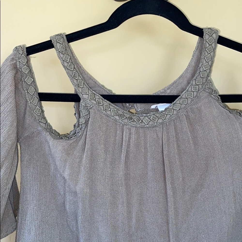 Green Off the Shoulder Blouse